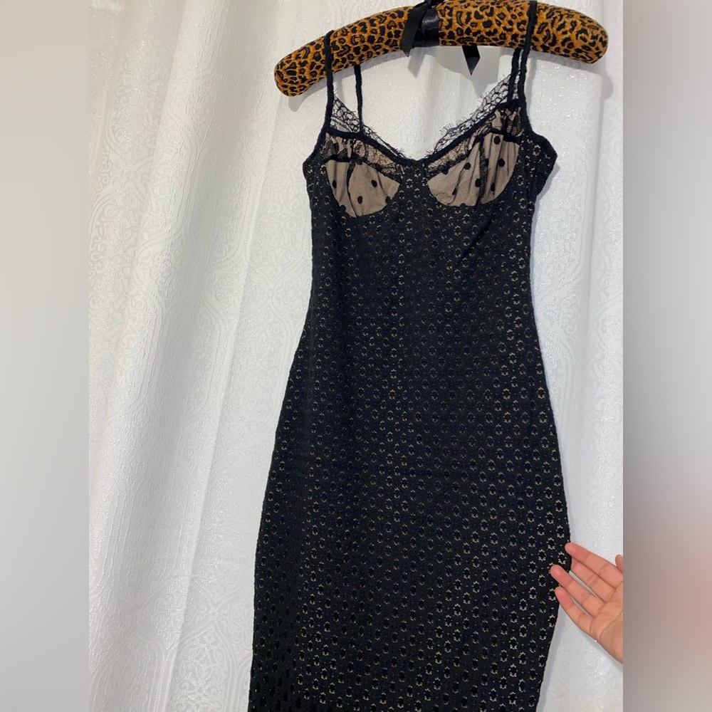 Black maxi dress with back slit
